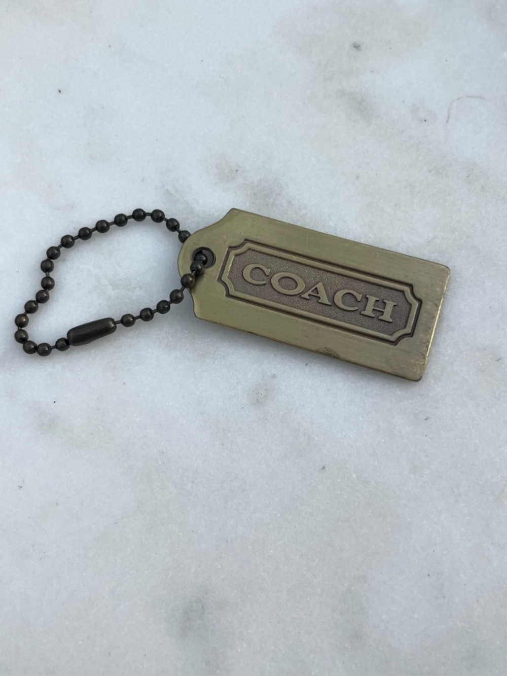 COACH Vintage Metal Gold Hang Tag